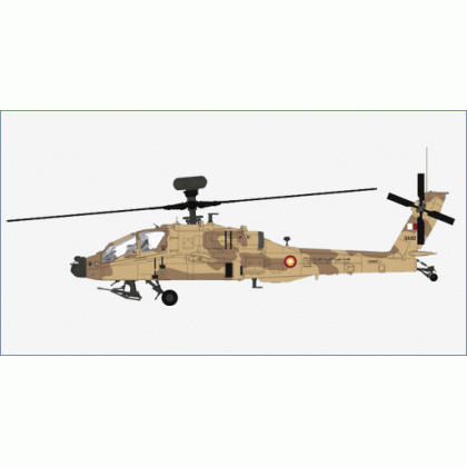 Modello Elicottero Hobby Master HH1217 AH-64E Apache Guardian Qatar Emiri AF 1:72