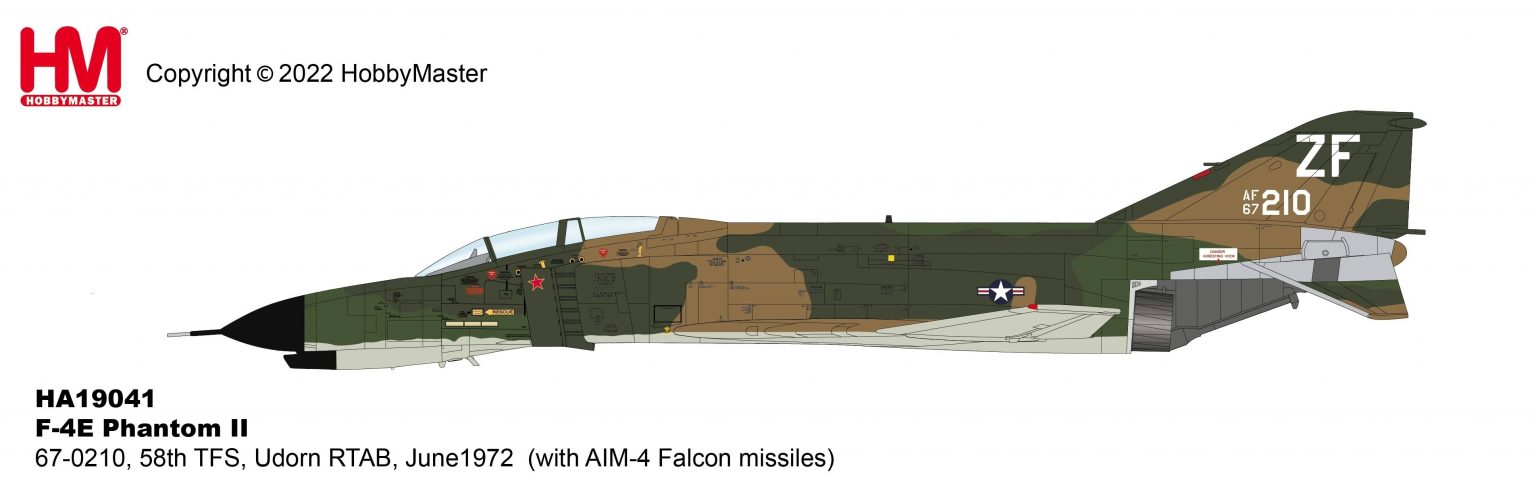New Arrival!] HA19041 F-4E Phantom II 67-0210, 58th TFS